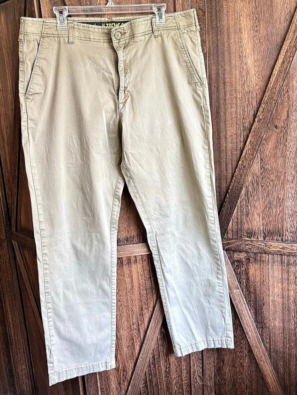 Lee X-Treme Comfort Straight Leg Cotton Pants in Beige Waist 38